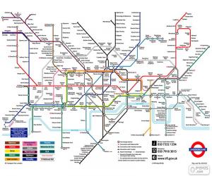 пазл Карта метро Лондон
